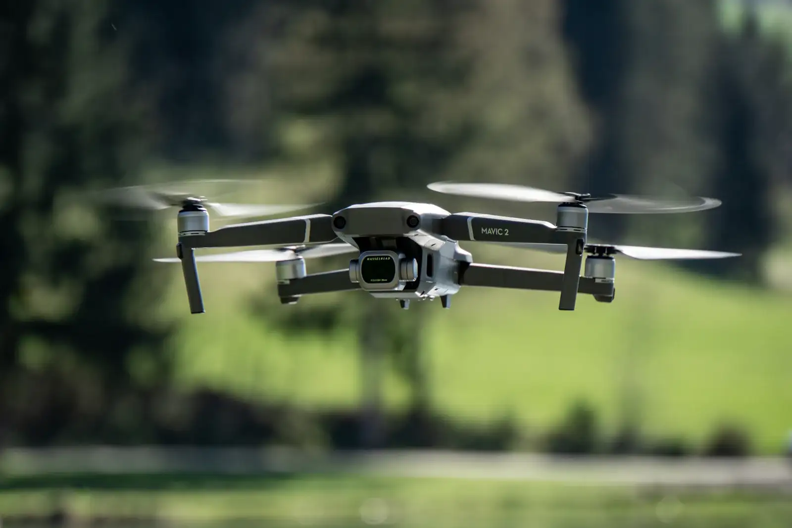 Inspection drone in flight