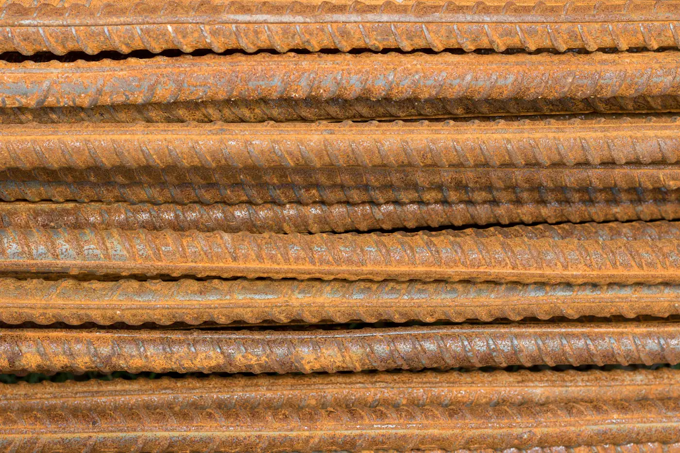 Stacked steel reinforcement bars